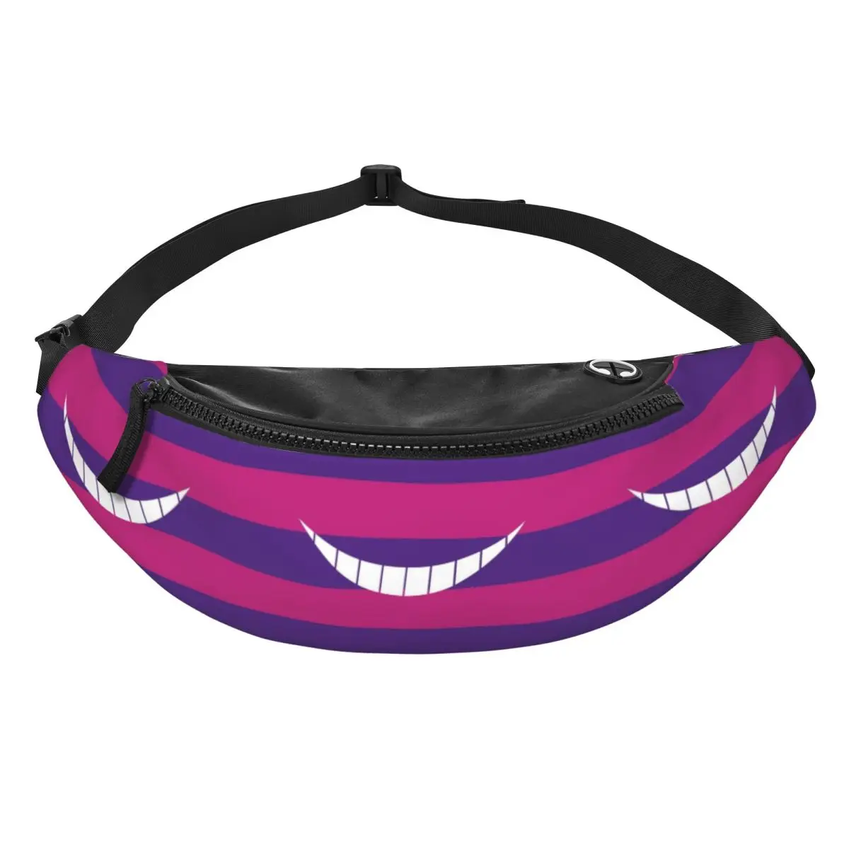 

Custom C-Cheshire Anime Cat Fanny Pack Women Men Cool Crossbody Waist Bag for Camping Biking Phone Money Pouch