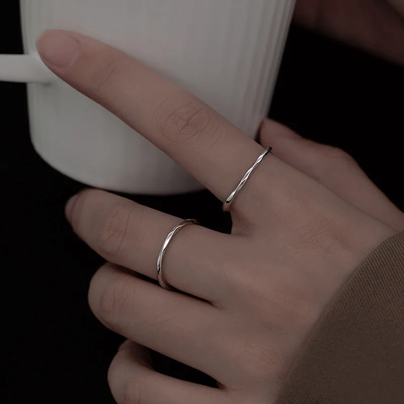 Simple Bracelet Ring Female Niche Design Index Finger SimpleinsNormcore Style Opening Adjustable Ornament image 3