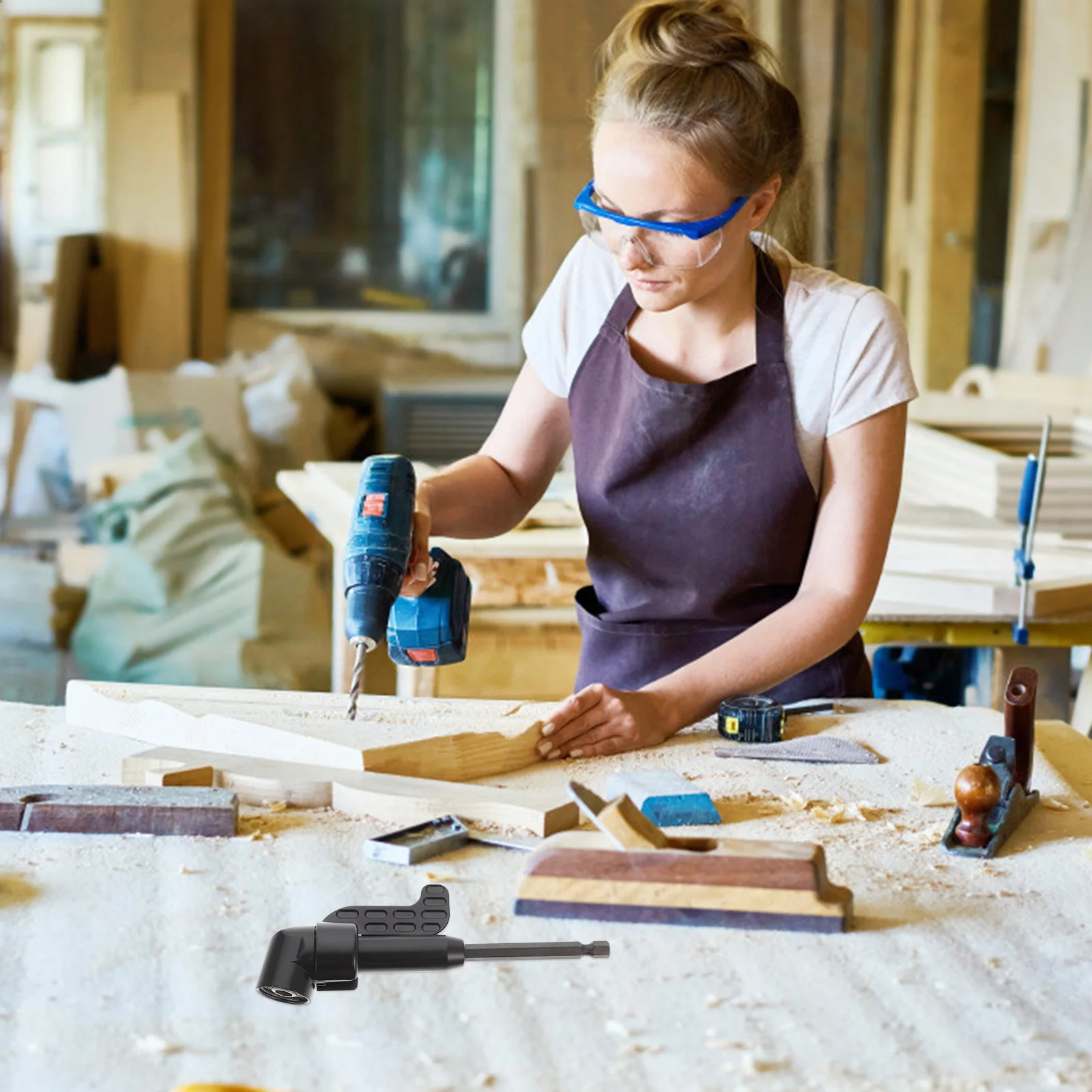 

Electric 105 Degree Angle Drill Attachment Corner Adapter For Cordless Drill Angled Screwdriver Tool Alloy Steel Durable