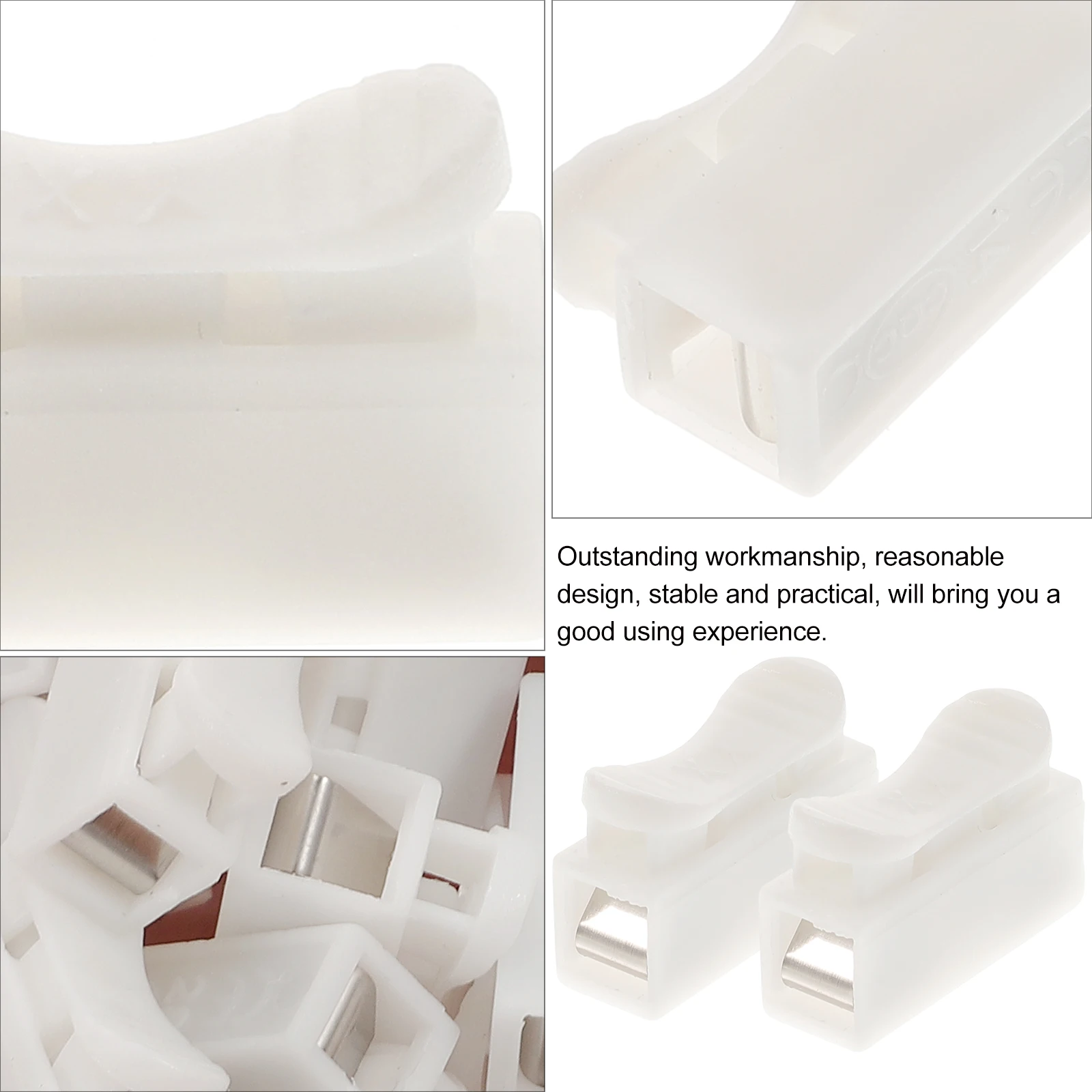 

100Pcs Press Type Terminal Spring Wire Connectors Tool-Free Quick Splice Terminal Blocks for Home Wiring Automotive Electrical