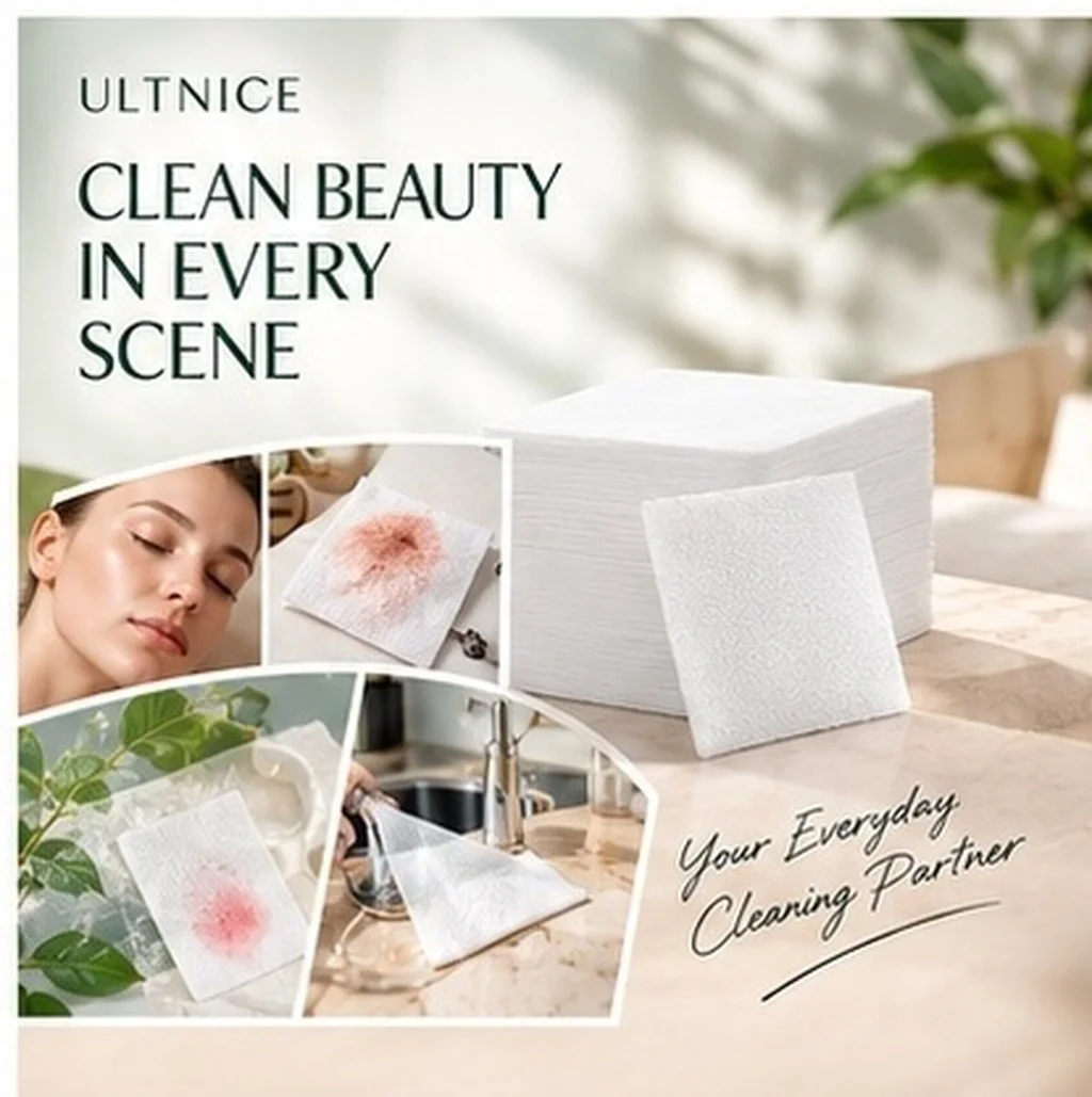 100pcs Facial Pads Gauze Disposable Non-Woven Fabric Wound Care Gauze Pads Facial Cotton Pad Makeup Wipes Face Remover Cleansing
