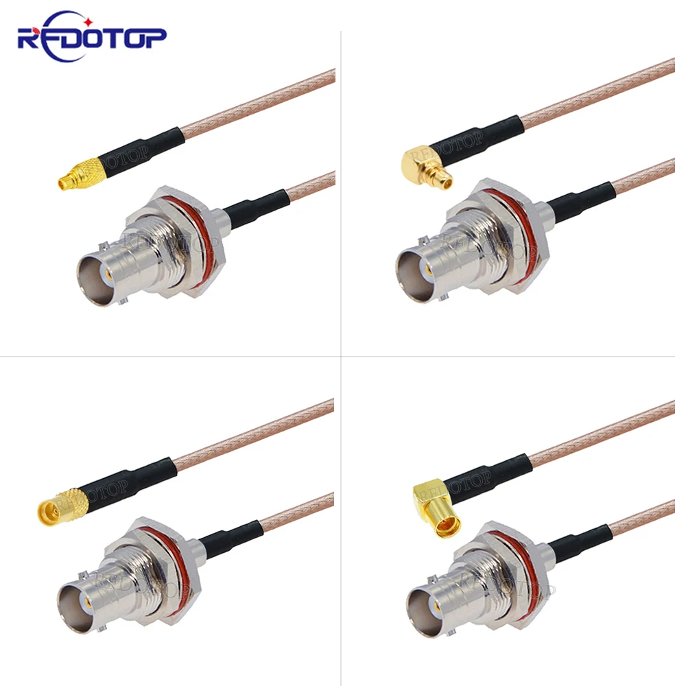 1Pcs RG-316 Waterproof BNC Female to MMCX Male/Female RG316 50 Ohm Pigtail RF Coaxial Extension Cable Coaxial Jumper Cord