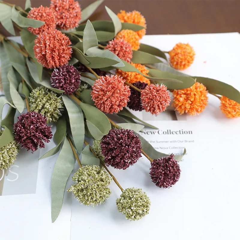 42cm Daisy Dried Flower ArtificialFlower Head Home Decoration Garden Ornament Wedding Decor Outdoor Autumn Flower Stem Accessory - view 3