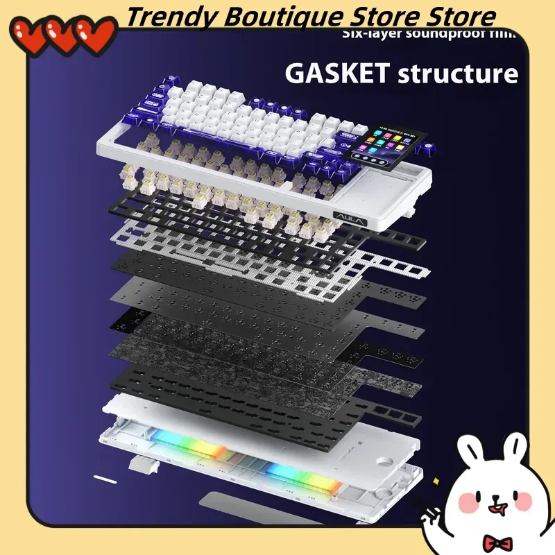 Tarantula L99 Screen Display Mechanical Keyboard Wireless Touch The Third Mock Examination Bluetooth Office Video Game - Image 4