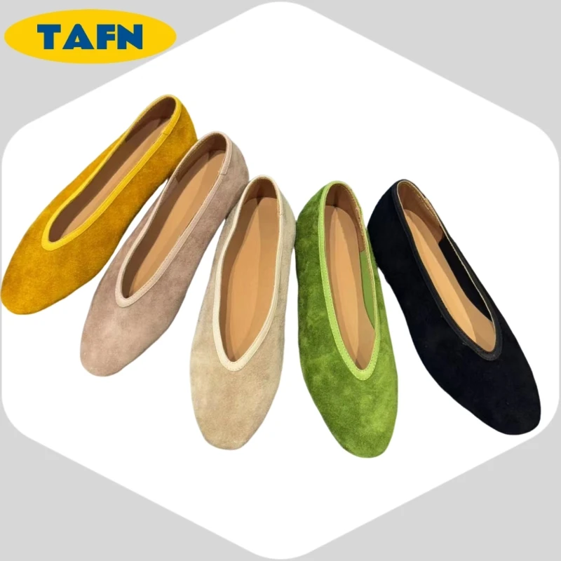 Low Mouth 25 New Cashmere Trendy Comfortable and Beautiful Simple Flat French European and American Style Slip-on AD1810