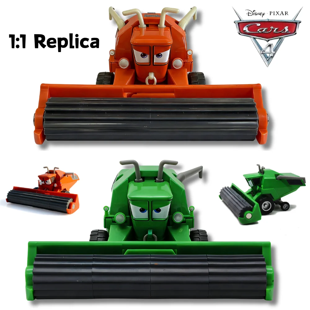 NEW Pixar Cars 1:1 Replica Lightning McQueen Frank Harvester Tractor 1：55 Metal Model Racing Car Toys Festival Gifts