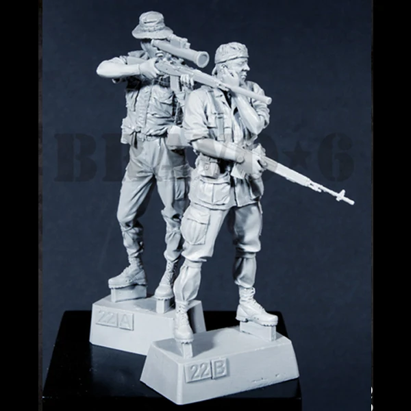 1/35 U.S. Army Sniper Team Vietnam Resin kit soldiers GK Military subject matter of WWII  Scene combination Uncoated No colour