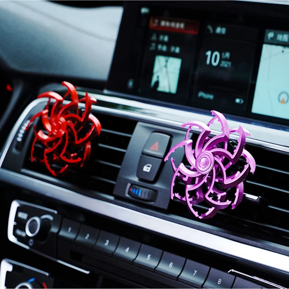 

Car Air Vent Perfume Diffuser, Rotating Aroma Fan with Fragrance Oil, Creative Decorative Gift for Car Interior Decor