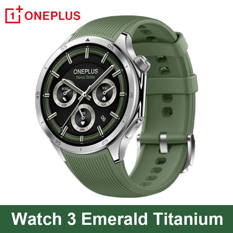 

Original OnePlus Watch 3 Global Version Smart Watch 1.5 inches AMOLED 32GB Memory Snapdragon W5 Wear OS by Google NFC IP68 5ATM