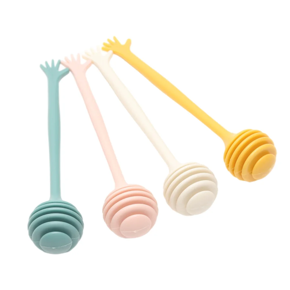 

4 Pcs Honey Stir Rod Coffee Stirring Sticks Spoon Exquisite Small Stirrers Lightweight Portable Storage Durability Long Use