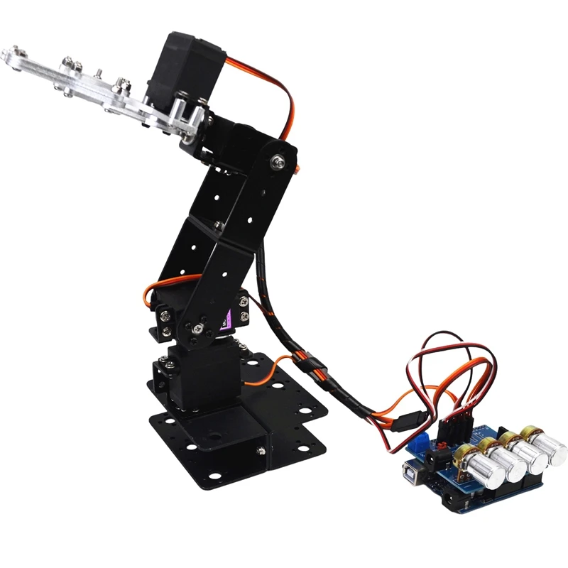 Bras robotique en métal assemblé pour kit Ardu37, pièces de robot jouet bricolage, accessoires, 4DOF, SNAM5300, 1 PC