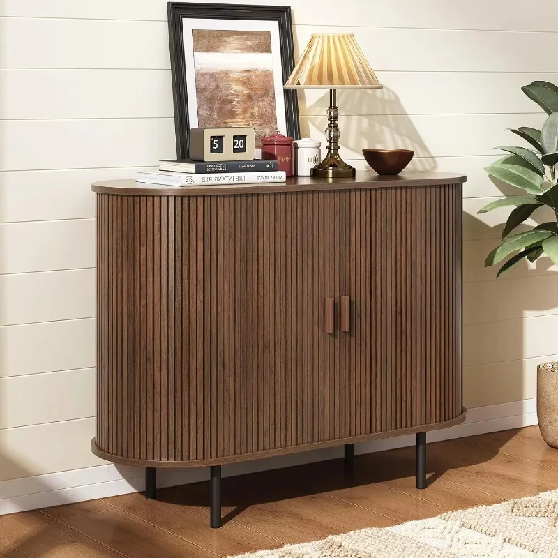 Sideboards with storage Buffet cabinets, lockers with sliding doors and adjustable shelves, modern accent coffee bar console