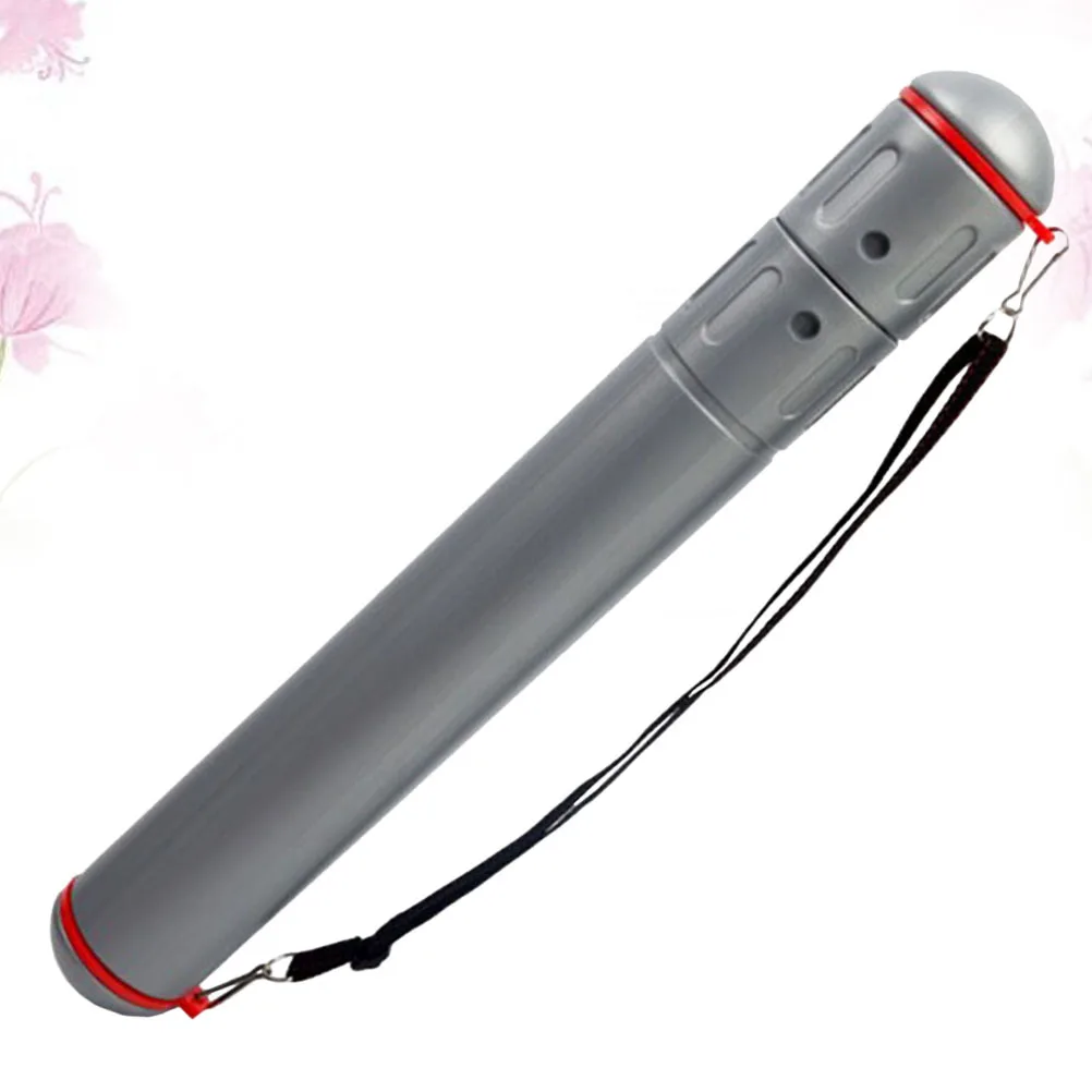 حاوية تخزين بلاستيكية تلسكوبية لأنبوب الرسم لتنظيم مخطط الأعمال الفنية وخفيفة الوزن وبلاستيك متين