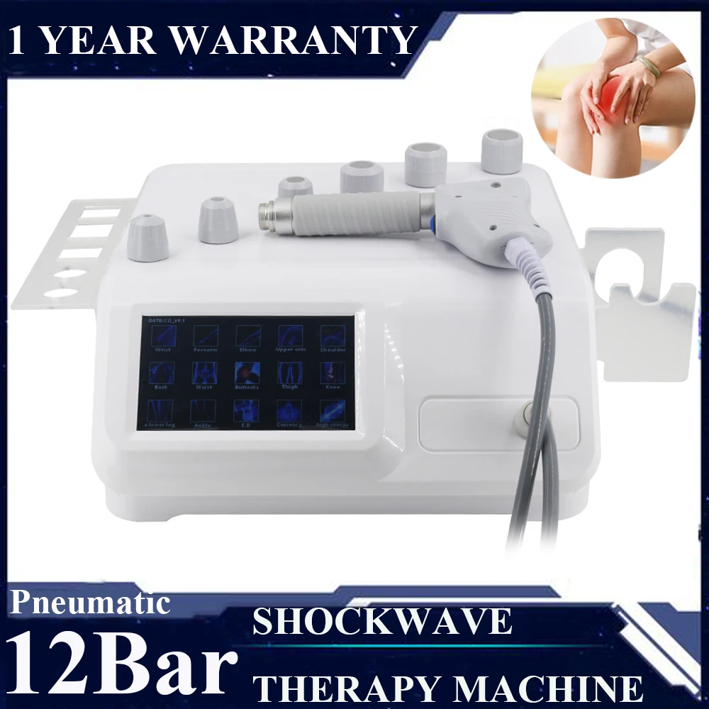 

Pneumatic Shockwave For ED Treatment 12 Bar Health Care Professional Shock Wave Therapy Machine Pain Relief Should Massager