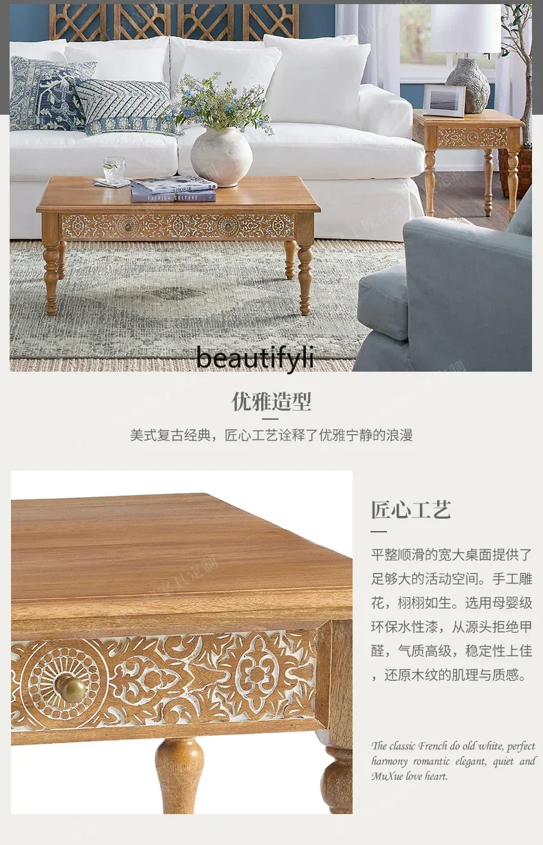 K185 Retro Solid Wood Computer Desk Student Study Desk Wood Carved Japanese Simple Desk