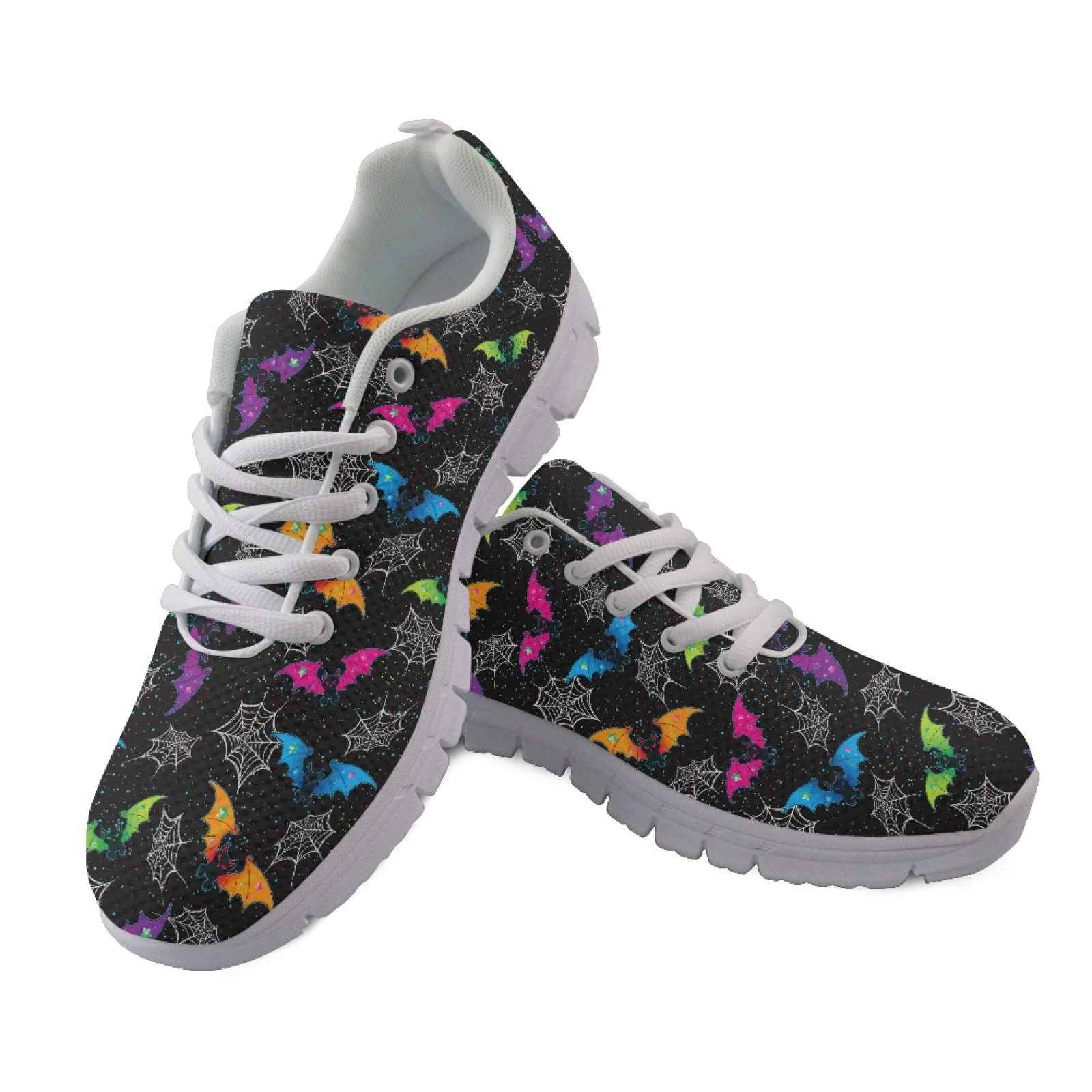 Coloranimal Spider web Women Sneakers Lace Up Breathable Mens Athletic Trainers for Walking