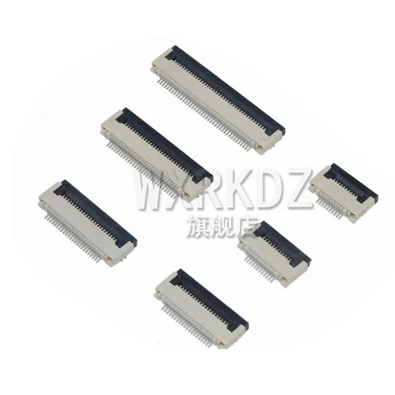 10PCS FFC FPC Connector Flat Cable Socket 0.5MM Adapter 4/5/6/7/8/9/10/12/14/16/18-40P 45/50/54/60/64Pin Down Flip Type Plug Kit