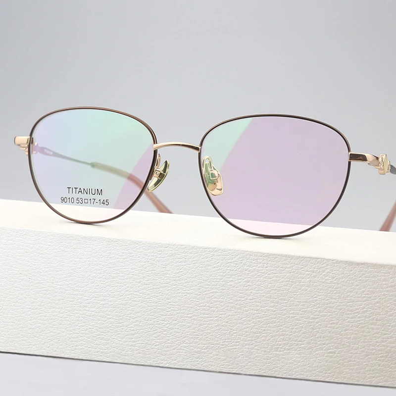 

TitaniumEyeglasses Frame Fashion Luxury Sea Shell Jewellry Women Optical Prescription Myopia Eyewear Spectacles Glasses Frame