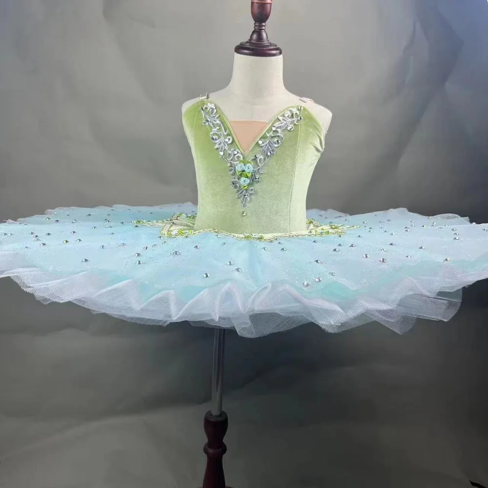 

Green Professional Ballet Tutu Women Kids Girls Adults Swan Lake Ballet Costumes Ballerina Dress Girls Women