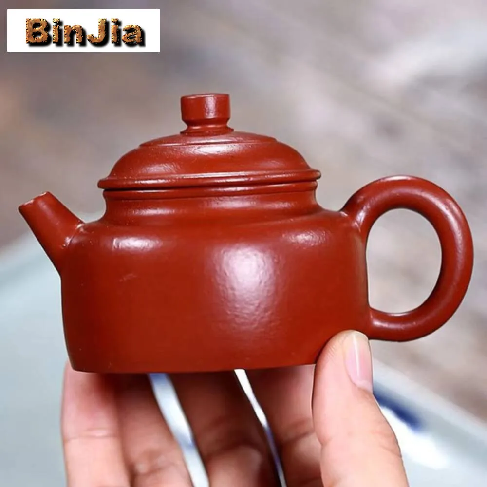 

90 мл традиционный чайник Исин из фиолетовой глины, сырая руда, фильтр Дахунпао, чайная посуда, красивый чайник ручной работы, индивидуальный заварочный чайник Цзыша, подарок