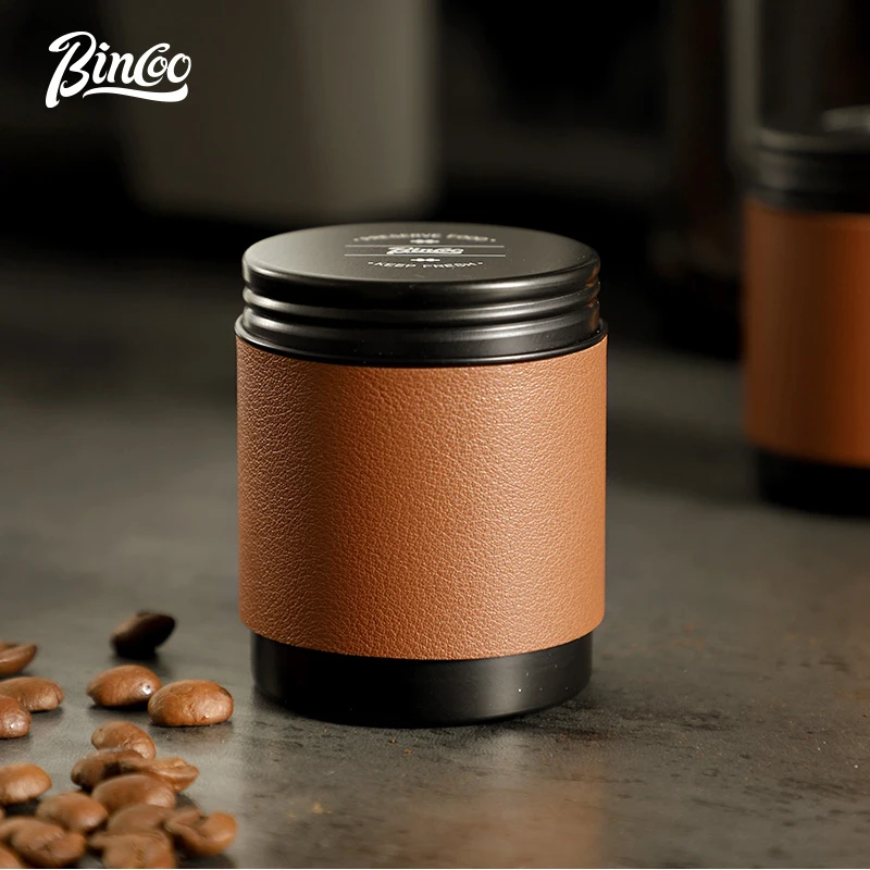 Bincoo Mini Przenośny Hermetyczny Pojemnik na Kawę, Próżniowe Torebki na Ziarna Kawy, Przechowywanie na Kempingu, Szczelny Pojemnik na Żywność