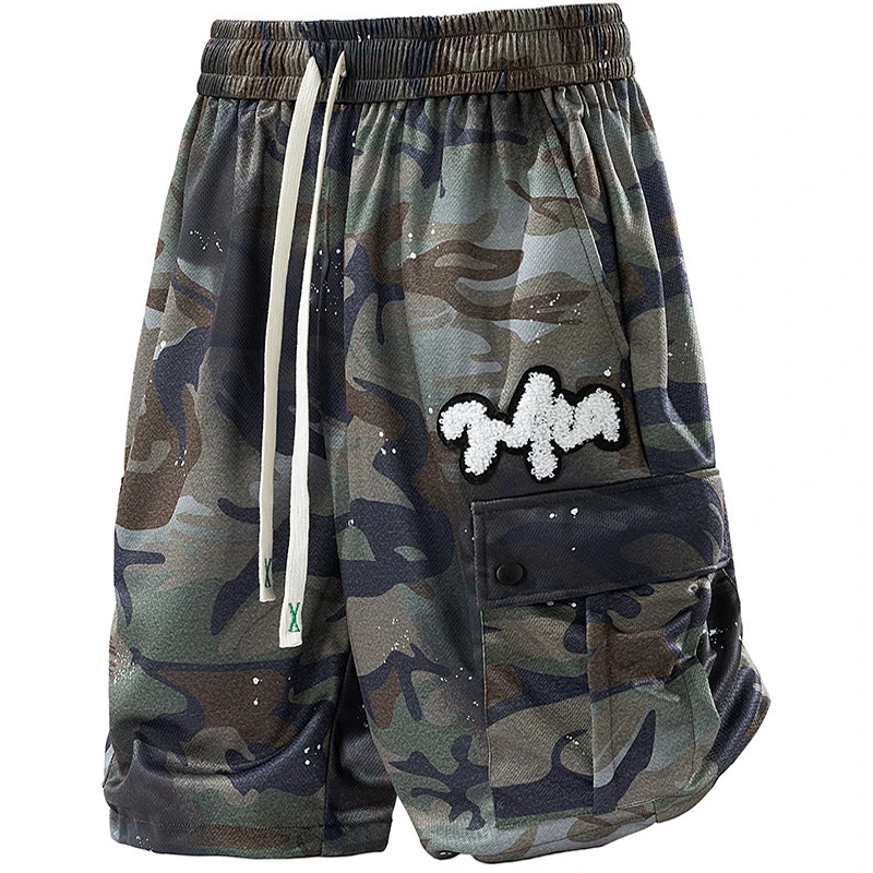 Men's shorts in sizes 6XL, 7XL, 8XL, summer new men's shorts, sport camouflage casual pants, five-point fitness sport pant  K801