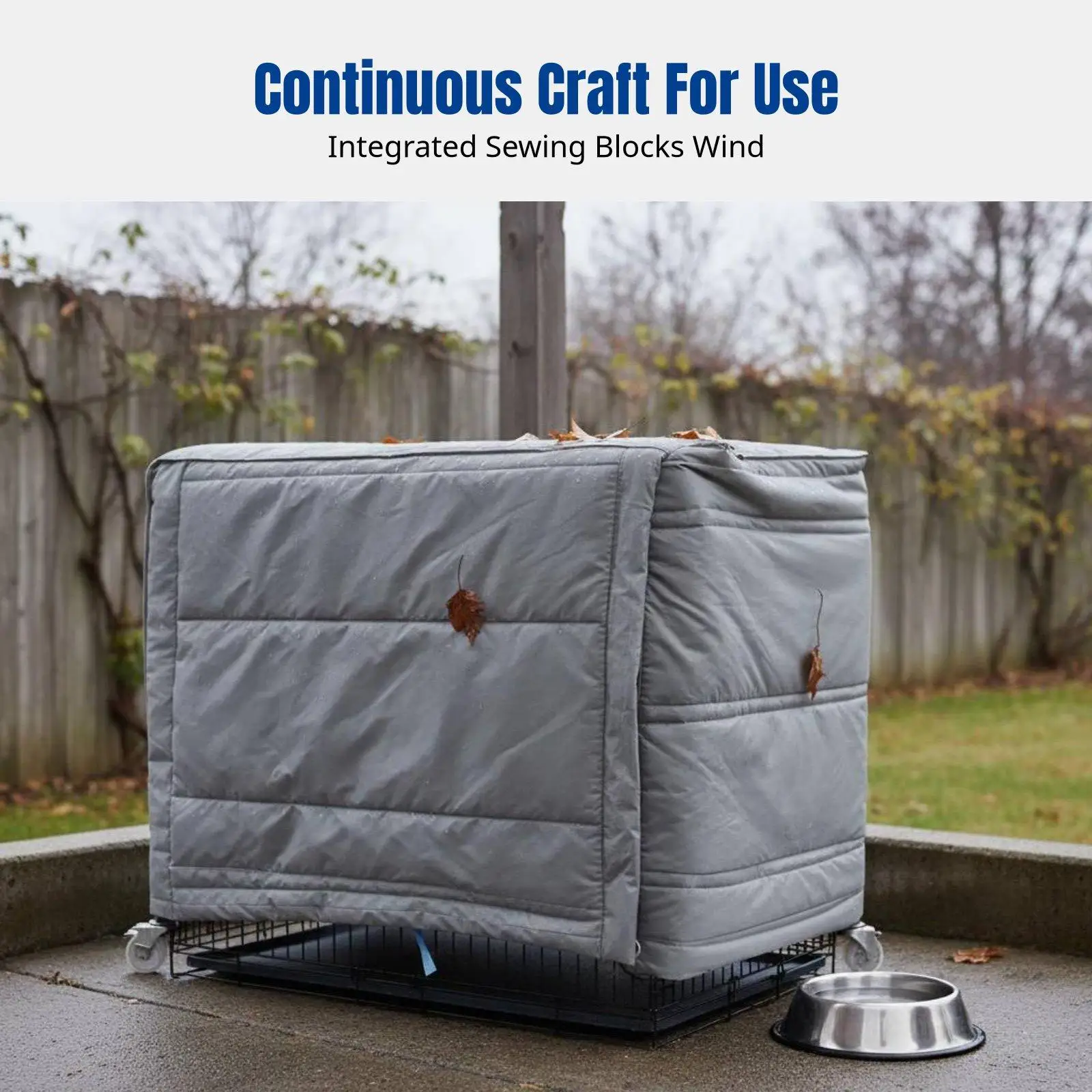 Waterproof Dog Cage Cover Oxford Cloth Outdoor Kennel Shelter Windproof Insulated Pet House Protector for Large Dogs