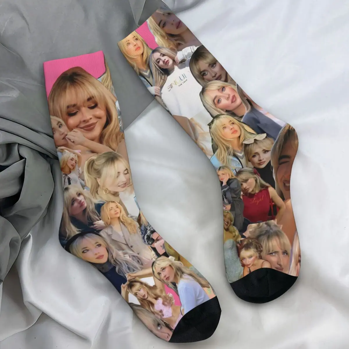 

Носки Sabrina Carpenter American Singer, модные чулки, зимние противоскользящие носки для пар, средние мягкие дизайнерские носки для скалолазания