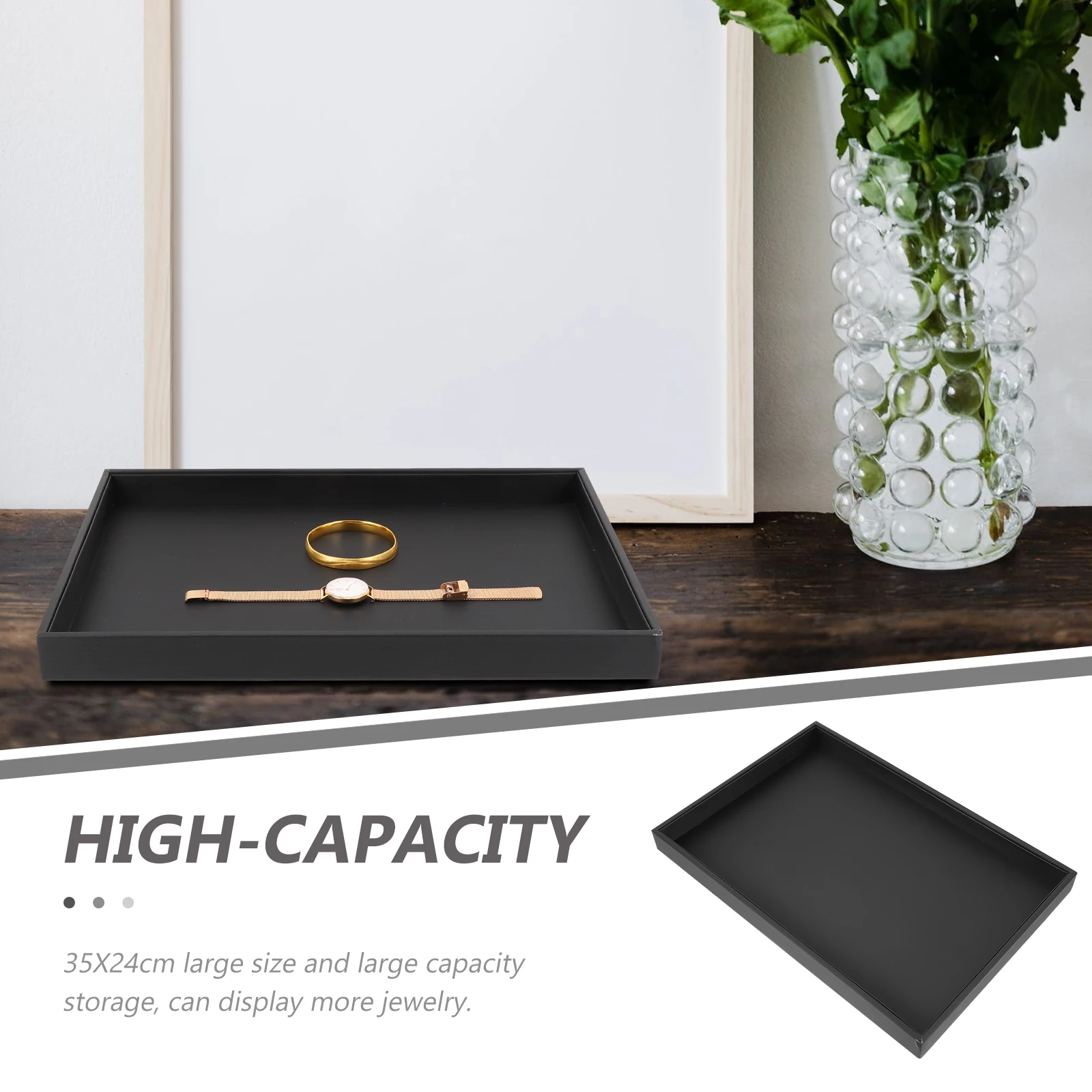

Jewelry Storage Tray Large Capacity Desktop ganizer Brushed Plate Home Hotel Jewelry Display Necklace Bracelet Ring