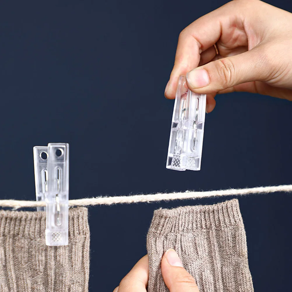 

20 Pcs Plastic Clips Small Transparent Clamps for Hanging Mini Photos Paper String Light Decorative Note Cards Gifts DIY