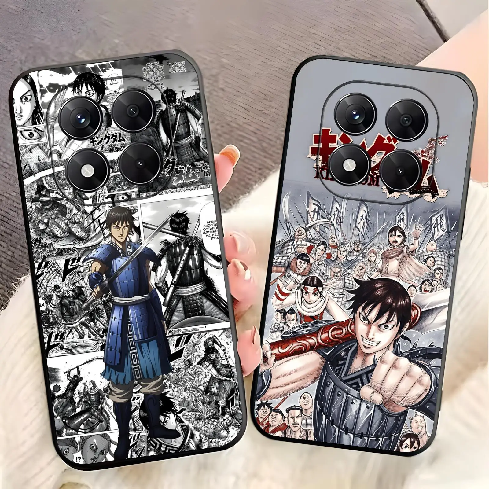 anime kingdom  Phone Case For Redmi Note15 14 13 12 11Pro Plus 5G 14C A3 Anti-Drop Soft Black Case