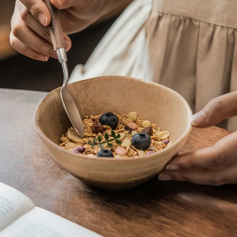 1/2/4PCS Rice Bowl Japanese Ceramic Retro Tableware Bowl Household Round Dessert Daily Necessities