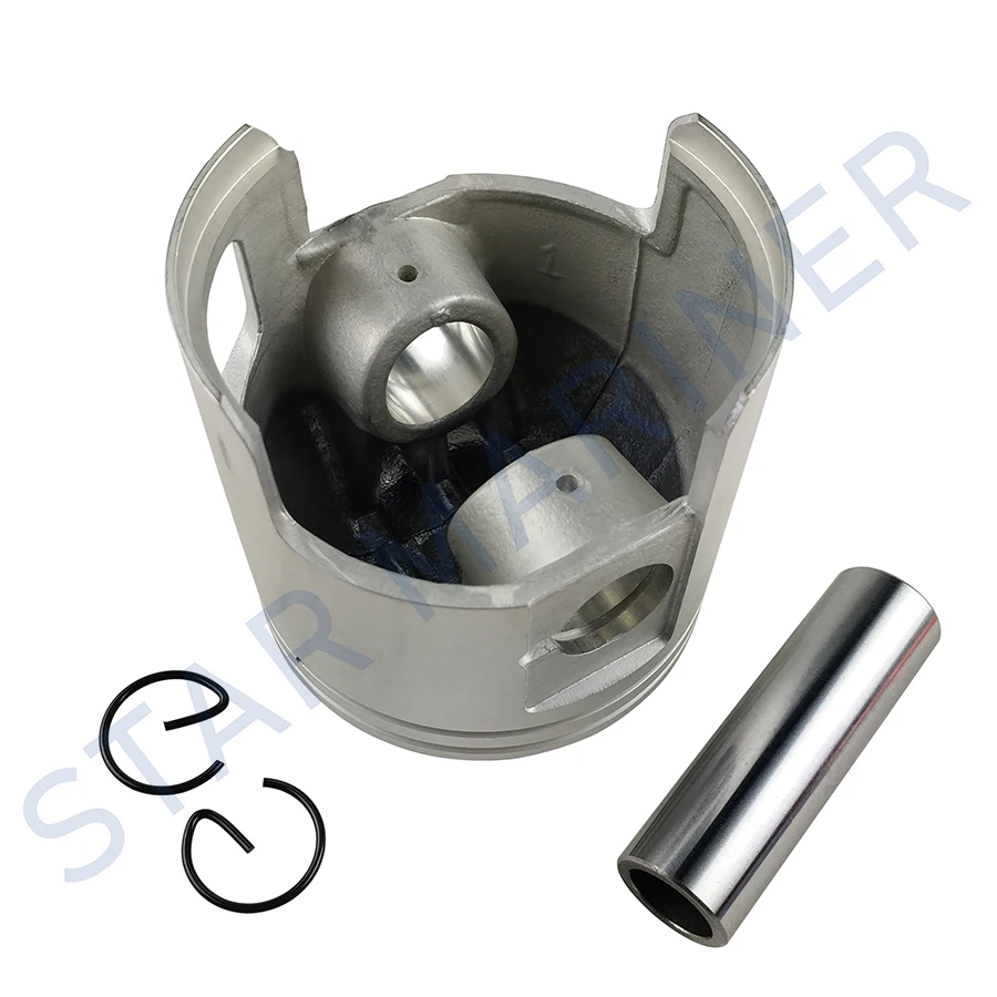 66T-11636 Piston Set +0.5MM For Yamaha Outboard Motor 2T Parsun 40HP E40MH 40X Hidea Seapro HDX Hangkai 66T-11636-00