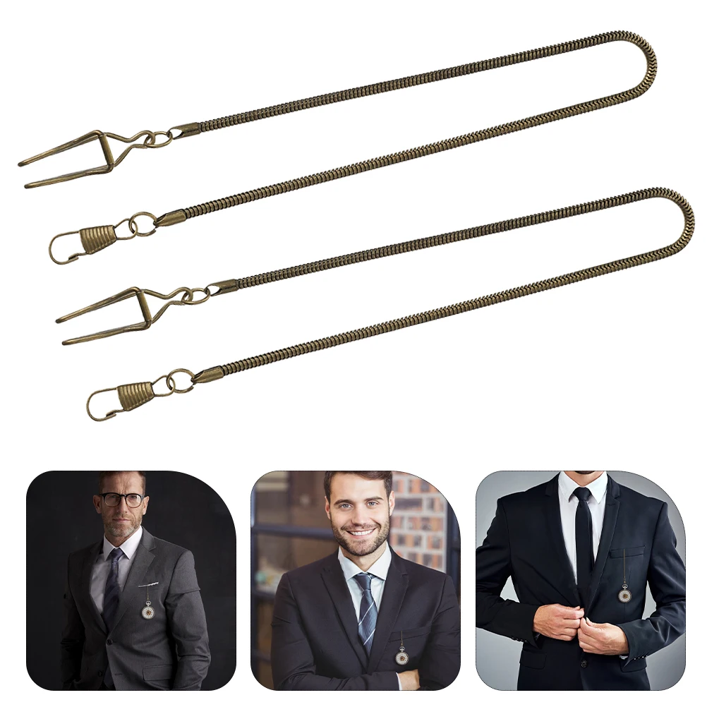

Pocket Watch Chain Waistcoat for Men Suit Vest Purse Chains Holder Clasp Clasps Parts