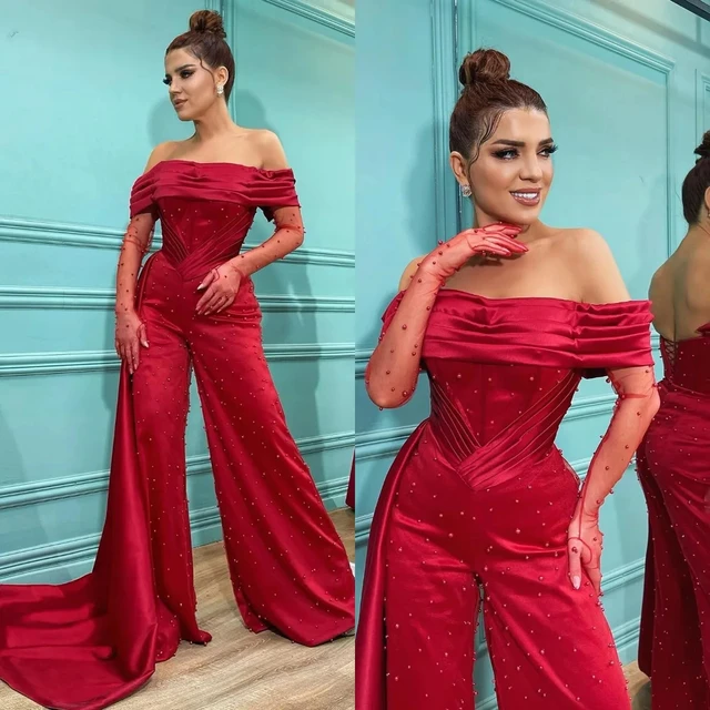Red formal jumpsuits store
