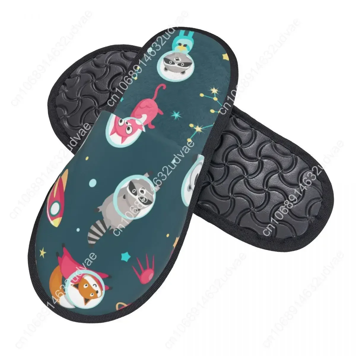 Winter Slipper Woman Man Fashion Fluffy Warm Slippers Cute Animals Astronauts Panda Raccoon Cat Fox House Slippers Funny Shoes