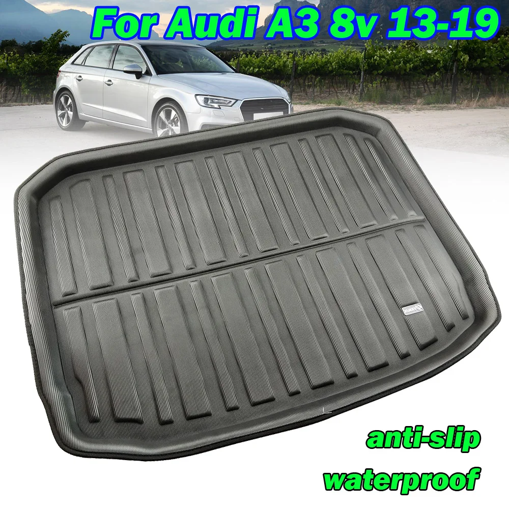 Boot Cargo Liner Mat For Audi A3 S3 RS3 8V Sportback Hatchback 2013 - 2020 Trunk Floor Tray Carpet 2014 2015 2016 2017 2018 2019