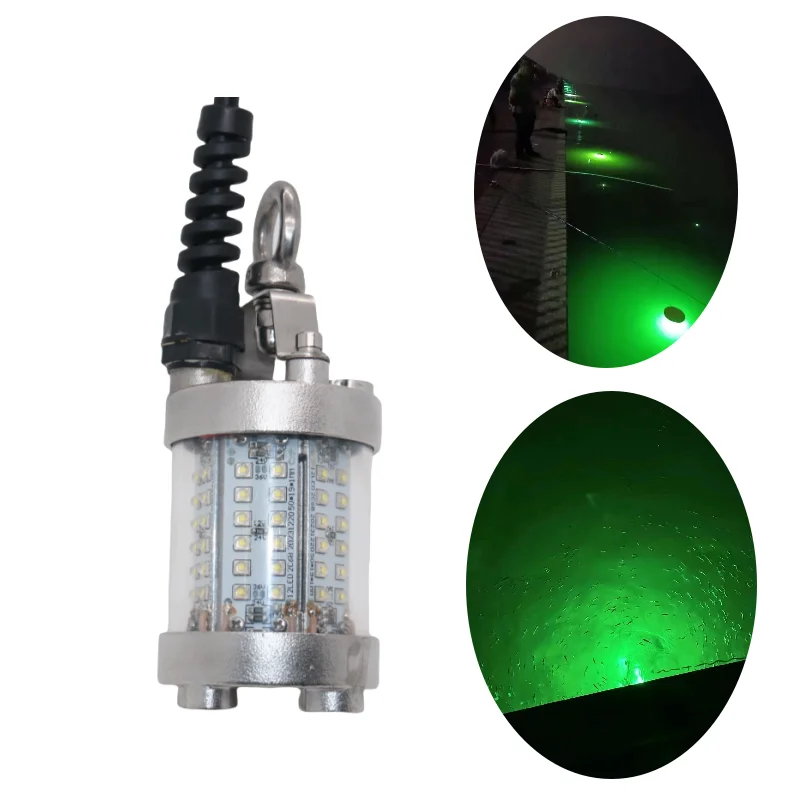12V Fishing Light LED Underwater Submersible Fishing Light IP68 Lures Finder Lamp Boat Attracts Prawns Squid Krill Light Marine