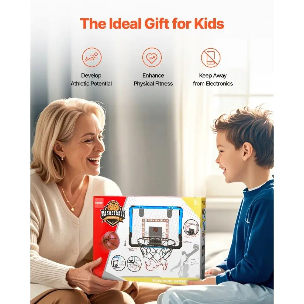 LED 조명과 오디오 스코어보드가 있는 실내 어린이 농구대