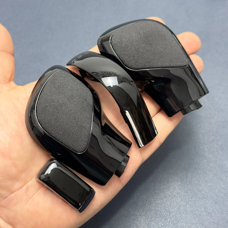 DSG Schaltknauf Seitenabdeckung Schwarz Chrom Leder Carbon DSG Schaltknauf für VW Golf 6 7 R GTI Passat B8 CC R20 Jetta Mk6 GLI