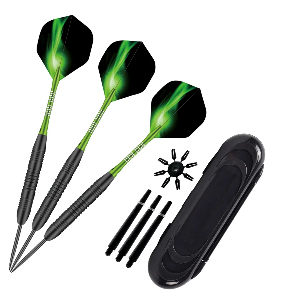 

Darts Metal Tips Set 3Pcs Professional Stainless Steel Tip Darts Set with Shafts Tails Storage Case for Professional Beginner