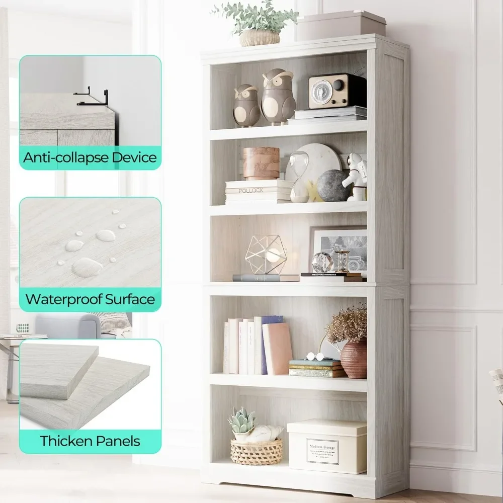 أرفف الكتب، أرفف تخزين عرض قائمة على الأرض، خزانة كتب طويلة، أثاث ديكور منزلي للمكتب المنزلي، غرفة المعيشة وغرفة النوم #5