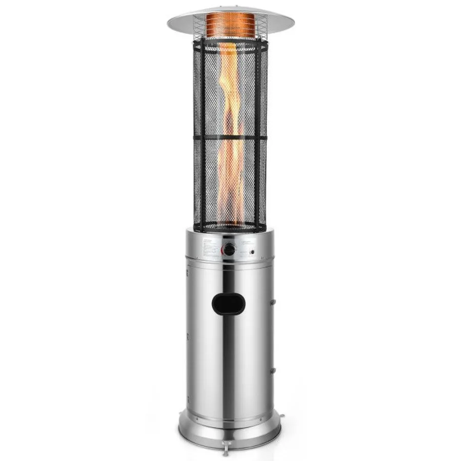 

41000 BTU Stainless Steel Round Glass Tube Patio Heaters