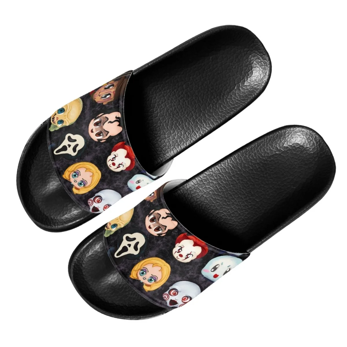 Zapatillas de casa de verano de personajes de dibujos animados de terror, sandalias de baño ligeras para niñas, cómodas para el hogar