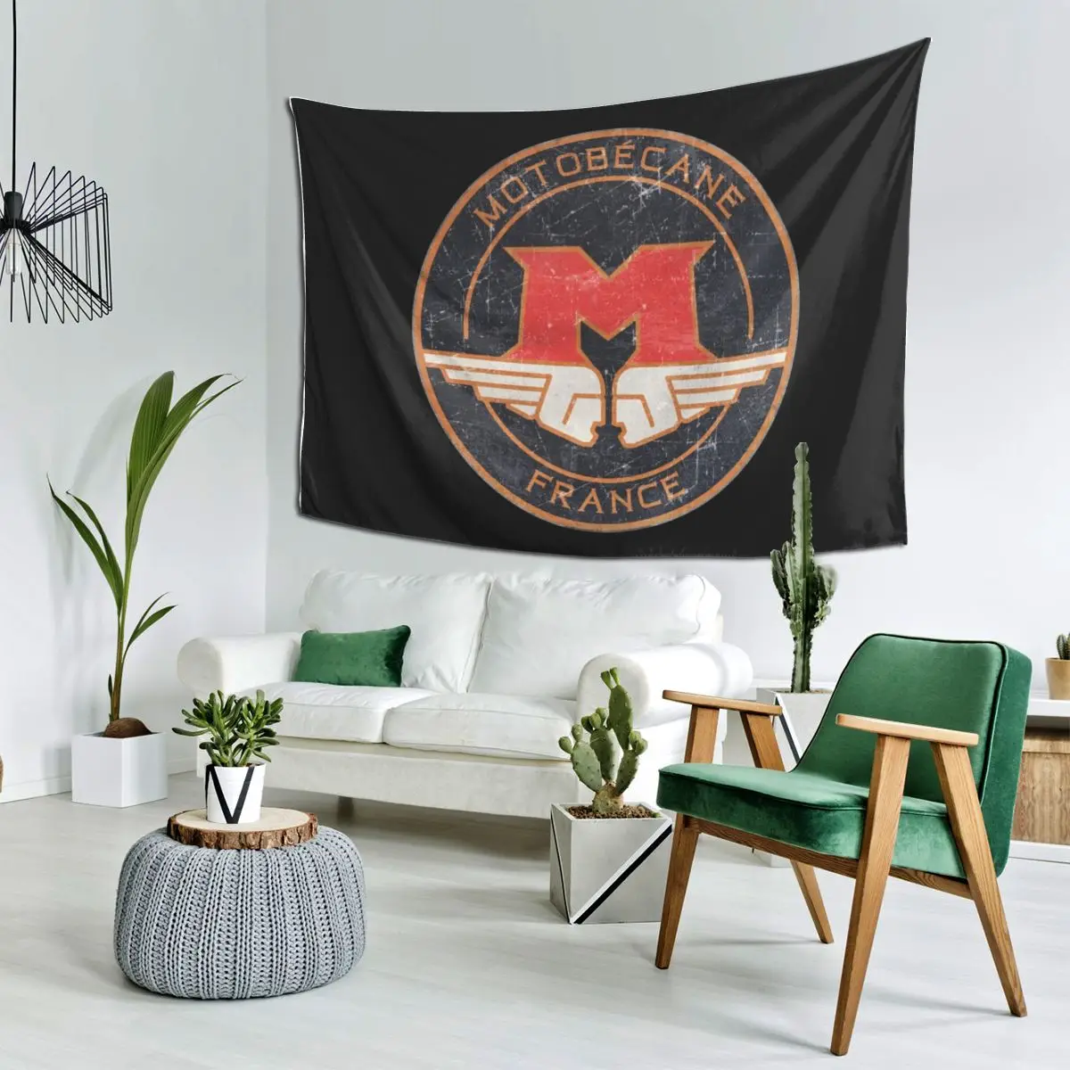 MOTOBECANE . Retro Badge Tapestry Decor Art Aesthetic Tapestries for Living Room Bedroom Home Wall Cloth Wall Hanging