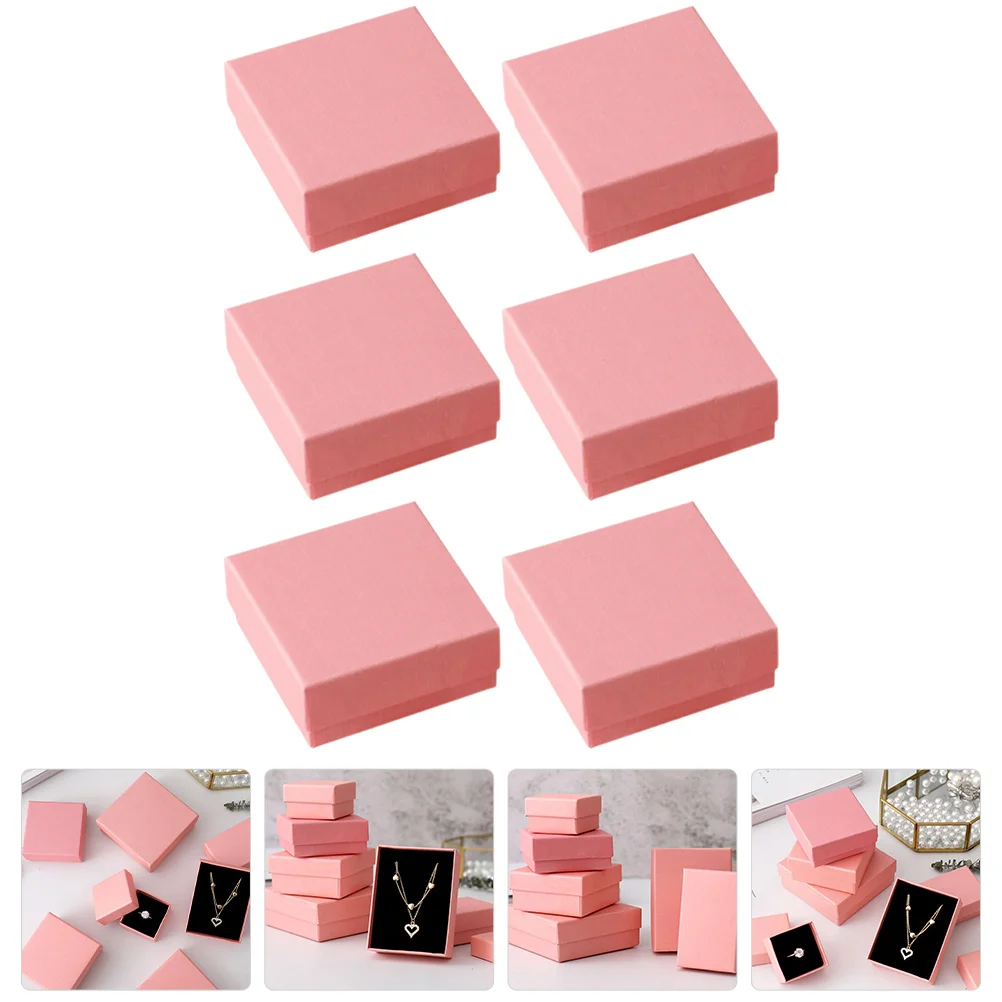 

6Pcs Jewelry Gift Boxes Cardboard Small Storage Boxes for Bracelets Necklaces Earrings Organizer Jewelry Gift Box