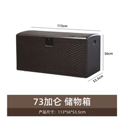 1PCS 100 Gallon Outdoor Storage Box Waterproof Plastic Garden Outdoor Universal Storage Box Organizer