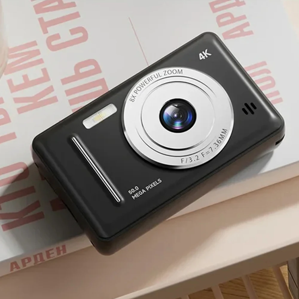 4K Digitalkamera IPS HD 50MP CCD-Kamera 2,4" Autofokus Vlogging Studenten-Camcorder 8X Dual-Kamera und LED-Blitz Video-Foto-Aufnahme – Detail 18