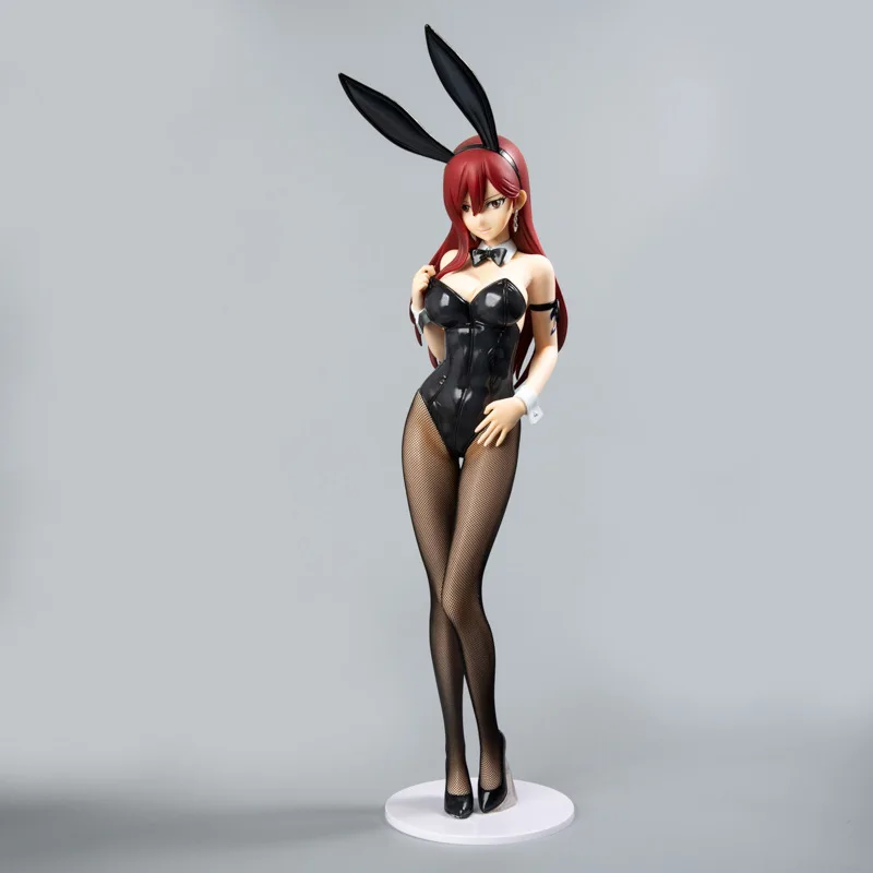 45cm Freeing Fairy Tail Erza Scarlet Bunny Girl Action Figure Lucy Heartfilia/Erina Nakiri Anime Sexy Girl Figure Adult Toys