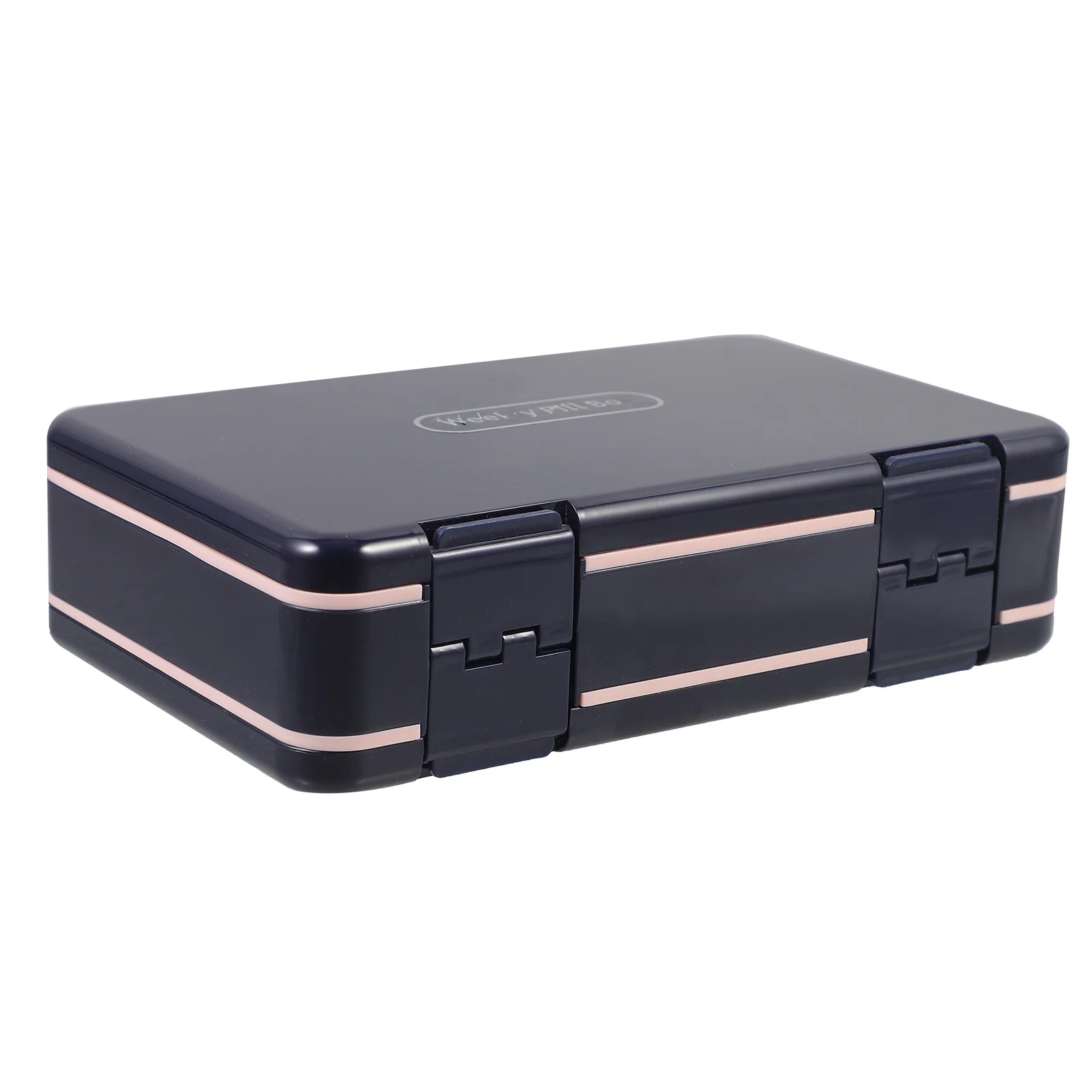 

7 Day Pill Organizer Portable Tablet Dispenser with Morning Afternoon Evening Compartments Double Layer Sealed Travel Medicine